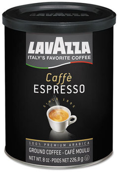 Lavazza Caffe Espresso Ground Coffee,  Dark Roast, 8 oz Can