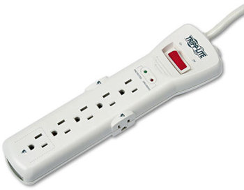 Tripp Lite Protect It!™ Seven-Outlet Surge Suppressor,  7 Outlets, 15 ft Cord, 2520 Joules, Light Gray