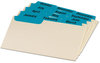 A Picture of product OXF-03513 Oxford® Manila Index Card Guides with Laminated Tabs,  Monthly, 1/3 Tab, Manila, 3 x 5, 12/Set