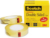 A Picture of product MMM-6652 Scotch® Double-Sided Tape 1" Core, 0.5" x 75 ft, Clear, 2/Pack