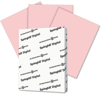 Springhill® Digital Vellum Bristol Color Cover,  67 lb, 8 1/2 x 11, Pink, 250 Sheets/Pack