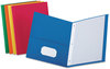 A Picture of product OXF-57713 Oxford® Twin-Pocket Folder with Prong Fasteners,  Letter, 1/2" Capacity, Assorted, 25/Box