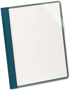 Oxford® Earthwise® 100% Recycled Clear Front Report Cover,  Letter Size, Blue, 25/Box