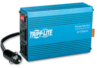 Tripp Lite PowerVerter® Ultra-Compact Power Inverter,  12V DC Input/120V AC Output, 2 Outlets