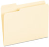 A Picture of product UNV-12213 Universal® Interior File Folders 1/3-Cut Tabs: Assorted, Letter Size, 9.5-pt Manila, 100/Box