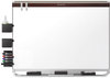 A Picture of product QRT-P554MP2 Quartet® Prestige 2 Connects™ DuraMax® Magnetic Porcelain Whiteboard,  48 x 36, Mahogany