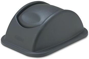 Rubbermaid® Commercial Rectangular Free-Swinging Lids,  Black