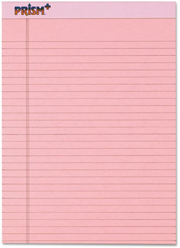 TOPS™ Prism™ + Colored Writing Pads,  8 1/2 x 11 3/4, Pink, 50 Sheets, Dozen