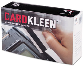 Read Right® CardKleen™ Card Reader Cleaner,  2 1/2" x 5 1/4", 25/Box