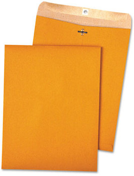 Quality Park™ 100% Recycled Brown Kraft Clasp Envelope,  10 x 13, Brown Kraft, 100/Box