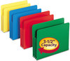 A Picture of product SMD-73500 Smead™ Poly Drop Front File Pockets 3.5" Expansion, Letter Size, Assorted Colors, 4/Box