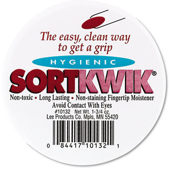LEE Sortkwik® Fingertip Moisteners,  1 3/4 oz, Pink, 2/Pack