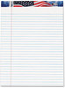 A Picture of product TOP-75111 TOPS™ American Pride™ Writing Pad,  Legal/Wide, 8 1/2 x 11 3/4, White, 50 Sheets, Dozen