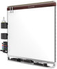 A Picture of product QRT-P557MP2 Quartet® Prestige 2 Connects™ DuraMax® Magnetic Porcelain Whiteboard,  72 x 48, Mahogany