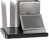 A Picture of product ROL-E23552 Rolodex™ Distinctions™ Desk Organizer,  5 7/8 x 5 7/8 x 4 1/2, Metal/Black