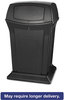 A Picture of product RCP-917188BLA Rubbermaid® Commercial Ranger® Fire-Safe Container,  Square, Structural Foam, 45 gal, Black