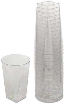 WNA Milan™ Tumblers,  10 oz, Plastic, Clear, 16 Tumblers/Bag, 15 Bags/Carton