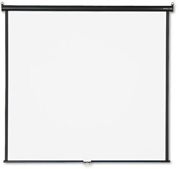 Quartet® Wall or Ceiling Projection Screen,  70 x 70, White Matte, Black Matte Casing