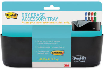 Post-it® Dry Erase Accessory Tray,  8 1/2 x 3 x 5 1/4, Black