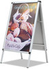 A Picture of product QRT-AF32 Quartet® A-Frame Sign,  Aluminum, 28 1/2w x 42h, Silver