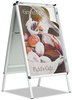 A Picture of product QRT-AF32 Quartet® A-Frame Sign,  Aluminum, 28 1/2w x 42h, Silver