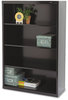 A Picture of product TNN-B53BK Tennsco Metal Bookcases,  Four-Shelf, 34-1/2w x 13-1/2d x 52-1/2h, Black
