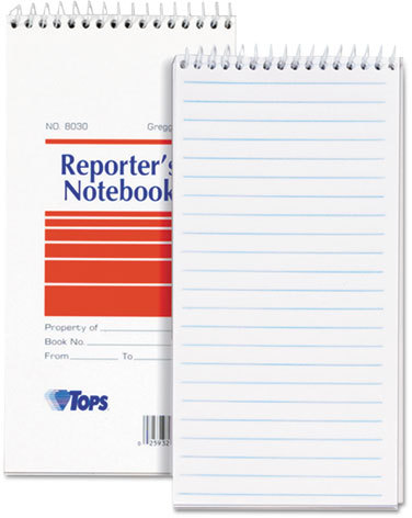 TOPS Products 8030 TOPS™ Reporter's Notebook, Legal/Wide, 4 x 8 