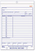 A Picture of product RED-2L260 Rediform® Receiving Record Book,  5 1/2 x 7 7/8, Three-Part Carbonless, 50 Sets/Book