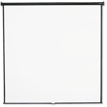 Quartet® Wall or Ceiling Projection Screen,  96 x 96, White Matte, Black Matte Casing