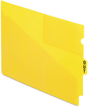 Pendaflex® Colored Poly Out Guides with Center Tab 1/3-Cut End 8.5 x 11, Yellow, 50/Box