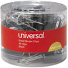 A Picture of product UNV-11140 Universal® Binder Clips with Storage Tub, Small, Black/Silver, 40/Pack