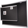 A Picture of product QRT-B347A Quartet® Prestige® Black Embossed Foam Bulletin Board,  Hi-Density Foam, 72 x 48, Black, Aluminum Frame