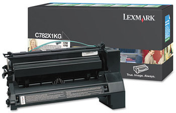 Lexmark™ C782X1CG, C782X1KG, C782X1MG, C782X1YG Laser Cartridge,  15000 Page-Yield, Black