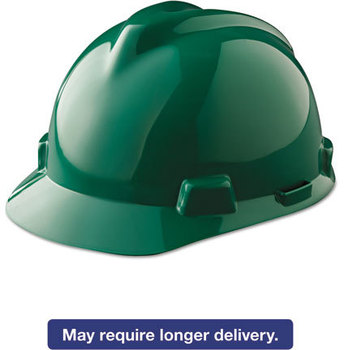 MSA V-Gard® Hard Hats,  Fas-Trac Ratchet Suspension, Green