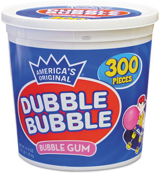Dubble Bubble Bubble Gum,  Original Pink, 300/Tub