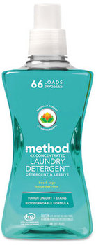 Method® 4X Concentrated Laundry Detergent,  Beach Sage, 53.5 oz Bottle, 4/Carton