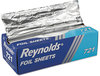 A Picture of product RFP-711 Reynolds Wrap® Interfolded Aluminum Foil Sheets,  9 x 10 3/4, Silver, 500/Box, 3000 Sheet/Case
