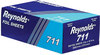A Picture of product RFP-711 Reynolds Wrap® Interfolded Aluminum Foil Sheets,  9 x 10 3/4, Silver, 500/Box, 3000 Sheet/Case