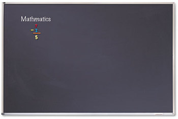 Quartet® Porcelain Magnetic Chalkboard,  48 x 96, Silver