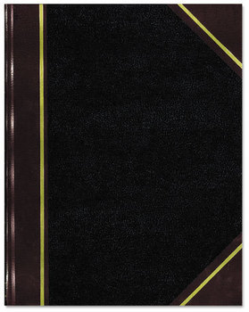 National® Texthide Eye-Ease® Record Book,  Black/Burgundy, 300 Green Pages, 14 1/4 x 8 3/4