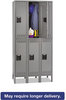 A Picture of product TNN-DTS1218363MG Tennsco Double Tier Locker,  Triple Stack, 36w x 18d x 78h, Medium Gray