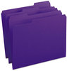 A Picture of product SMD-13034 Smead™ Reinforced Top Tab Colored File Folders 1/3-Cut Tabs: Assorted, Letter Size, 0.75" Expansion, Purple, 100/Box