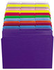 A Picture of product SMD-13034 Smead™ Reinforced Top Tab Colored File Folders 1/3-Cut Tabs: Assorted, Letter Size, 0.75" Expansion, Purple, 100/Box