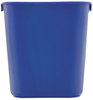 A Picture of product RCP-295573BE Rubbermaid® Commercial Deskside Recycling Container,  Rectangular, Plastic, 13.625qt, Blue