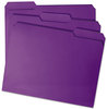 A Picture of product SMD-13034 Smead™ Reinforced Top Tab Colored File Folders 1/3-Cut Tabs: Assorted, Letter Size, 0.75" Expansion, Purple, 100/Box