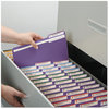 A Picture of product SMD-13034 Smead™ Reinforced Top Tab Colored File Folders 1/3-Cut Tabs: Assorted, Letter Size, 0.75" Expansion, Purple, 100/Box