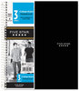 A Picture of product MEA-06210 Five Star® Wirebound Notebook,  College Rule, 8 1/2 x 11, 3 Subject, 150 Sheets