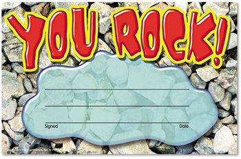 TREND® Recognition Awards,  You Rock, 8 1/2w by 5 1/2h, 30/Pack