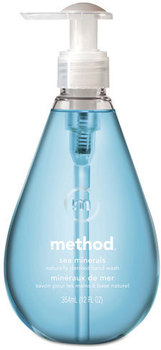 Method® Gel Hand Wash,  Sea Minerals, 12 oz Pump Bottle, 6/Carton