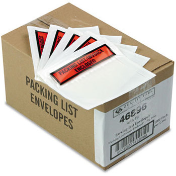 Quality Park™ Self-Adhesive Packing List Envelope,  5 1/2" x 4 1/2", 1000/Carton